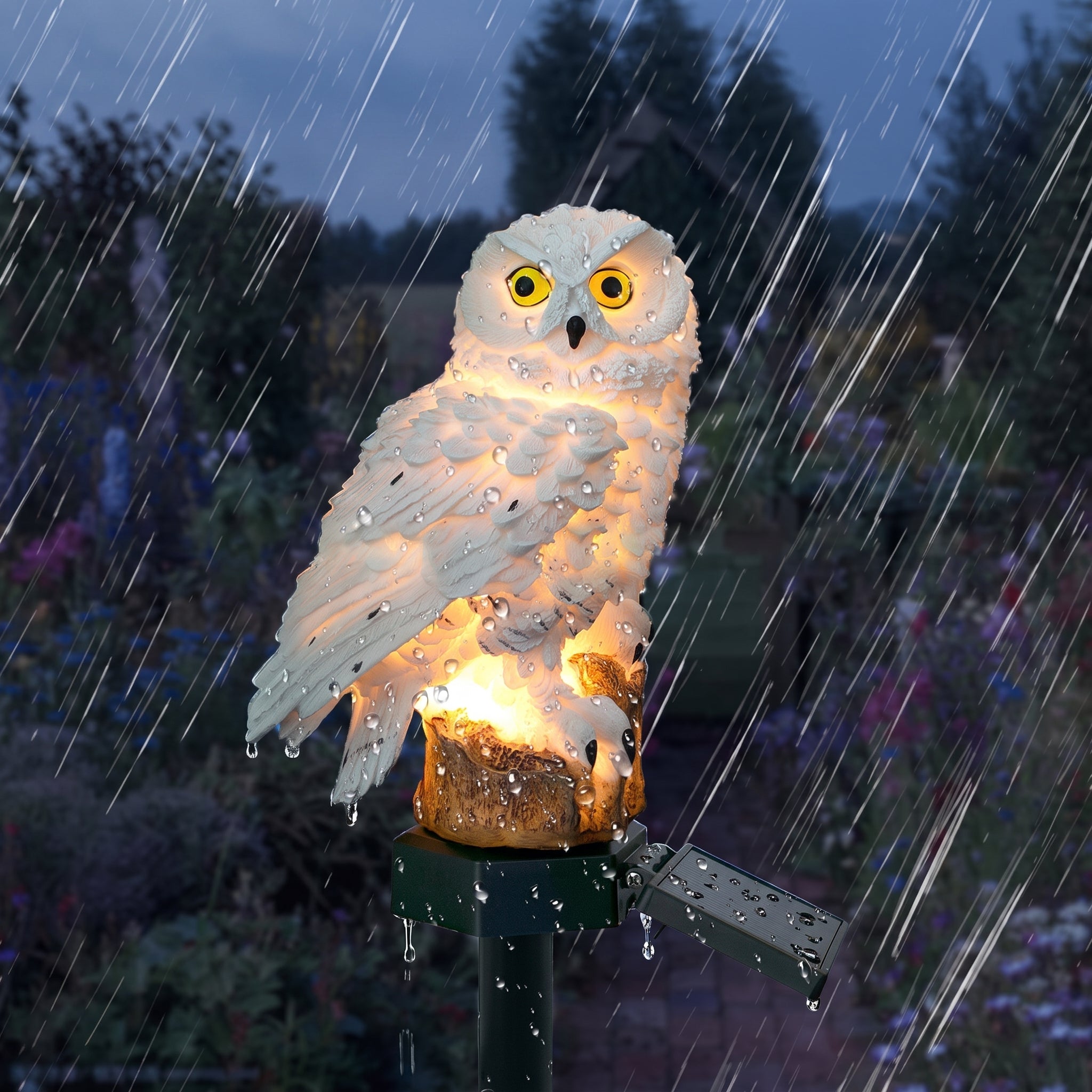 Solar Owl Garden Pathway Light