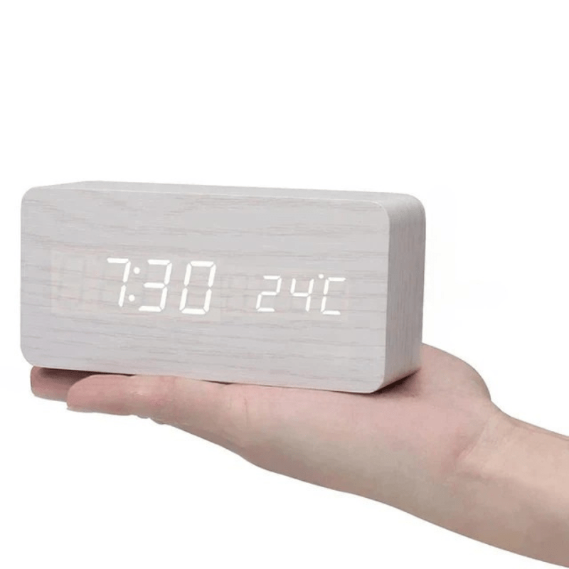 Sound-Activated Wooden Clock