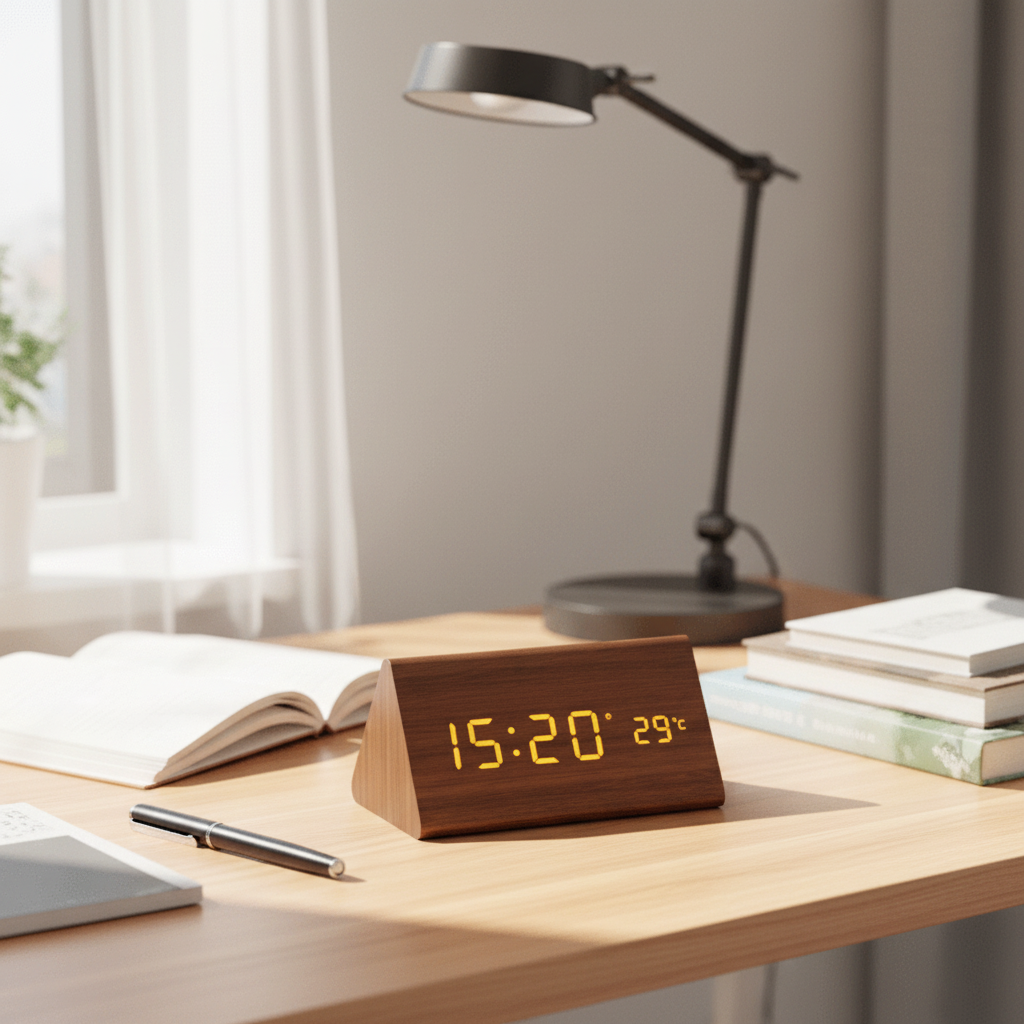 Sound-Activated Wooden Clock
