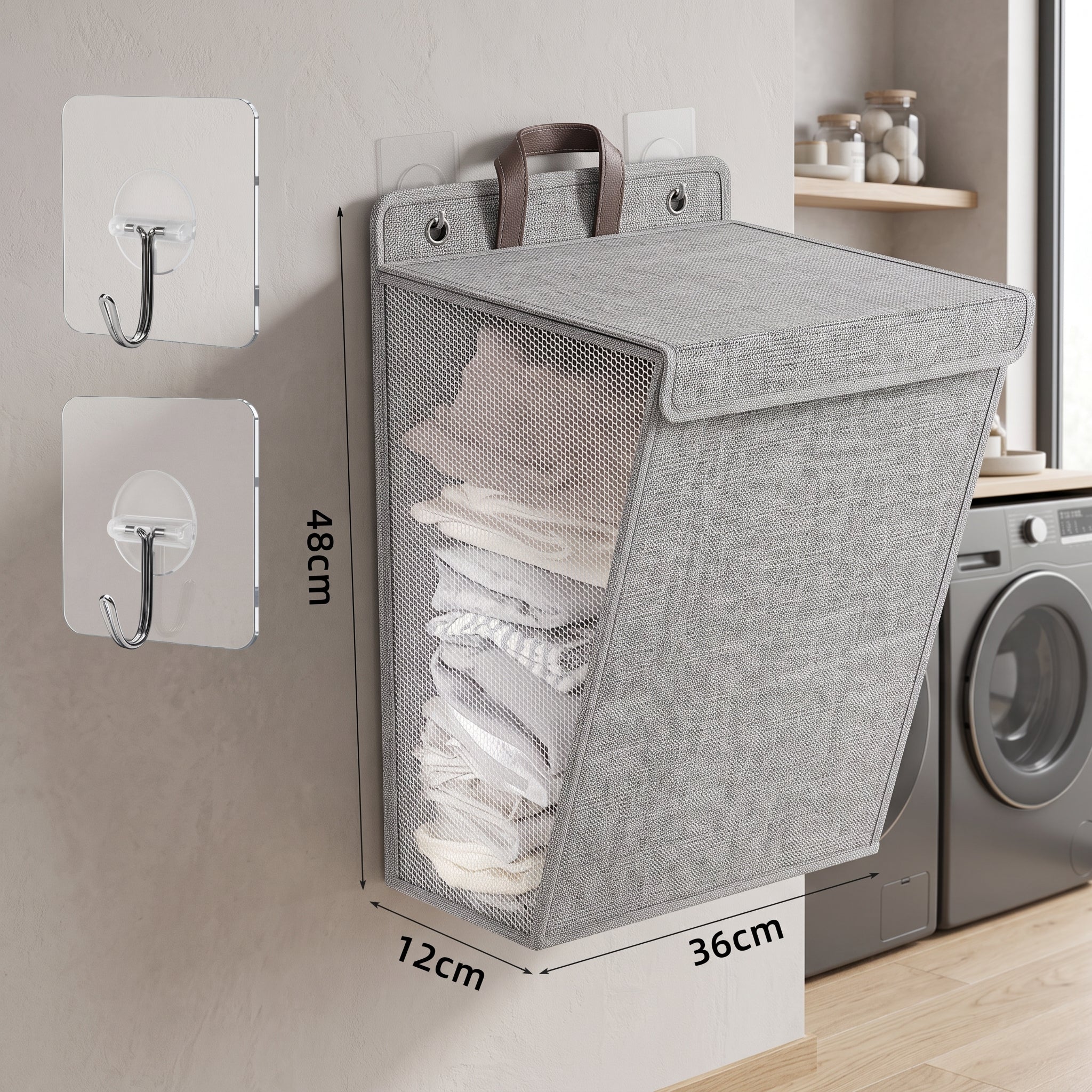 Wallora Wall-Mounted Linen Laundry Basket