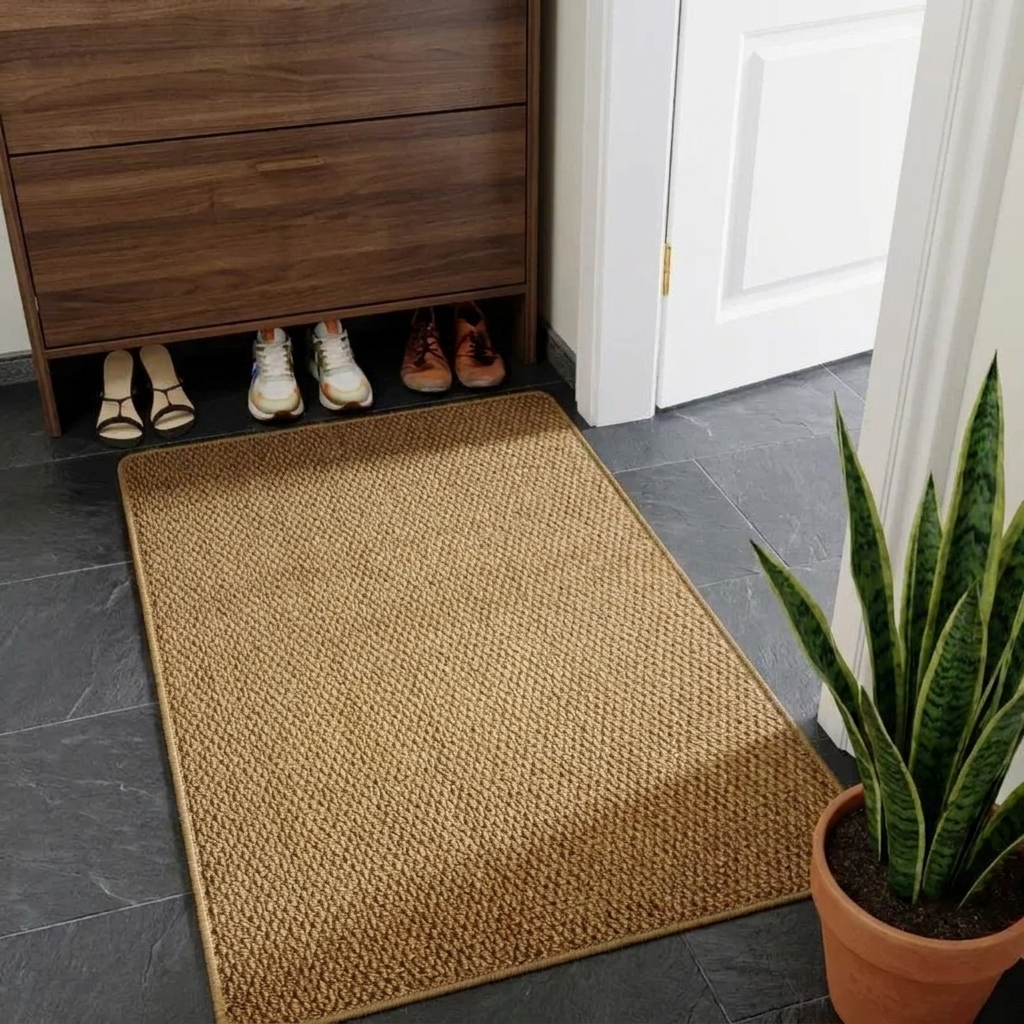 Faux Jute Natural Door Mat