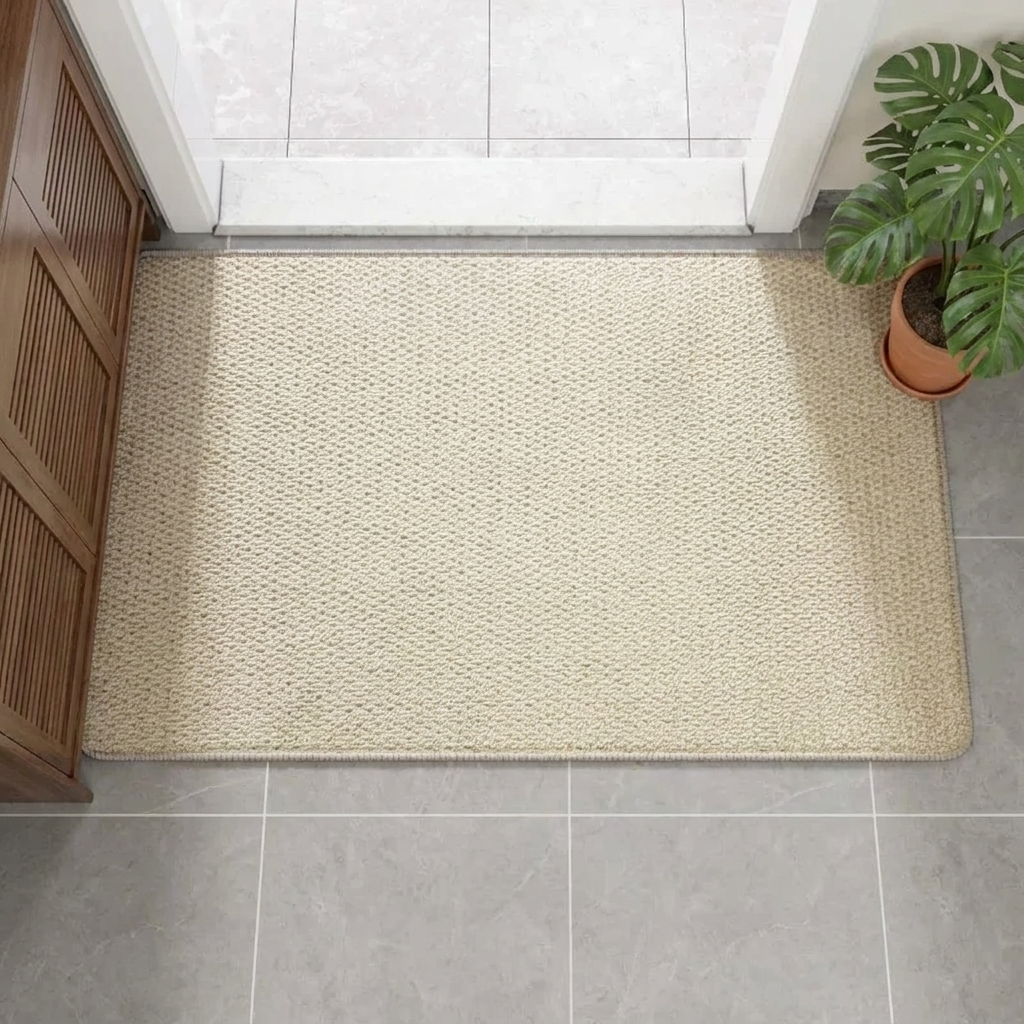 Faux Jute Natural Door Mat